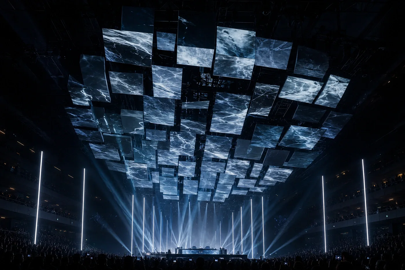 Stage lighting and audience